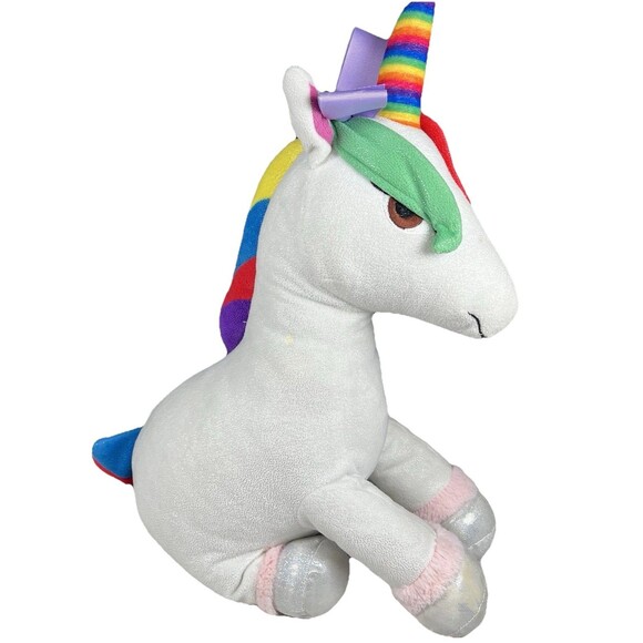 JoJo Siwa Rainbow Unicorn 20" Plush Stuffed Animal Colorful - Picture 4 of 12